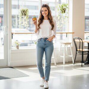 Twin Set White Cotton heart ❤️ T-shirt